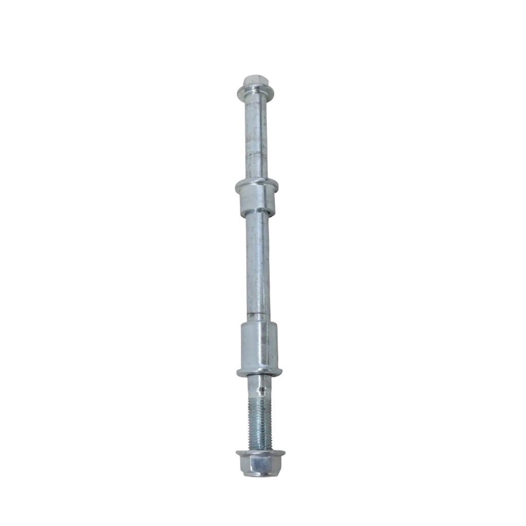 Eixo da roda dianteira 185x12mm c/ casquilhos (12x18x15 / 12x18x28) - Neovolt (Runner/Go-x/Go-X2/Go-X2 PRO)