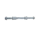 Eixo da roda dianteira 185x12mm c/ casquilhos (12x18x15 / 12x18x28) - Neovolt (Runner/Go-x/Go-X2/Go-X2 PRO)