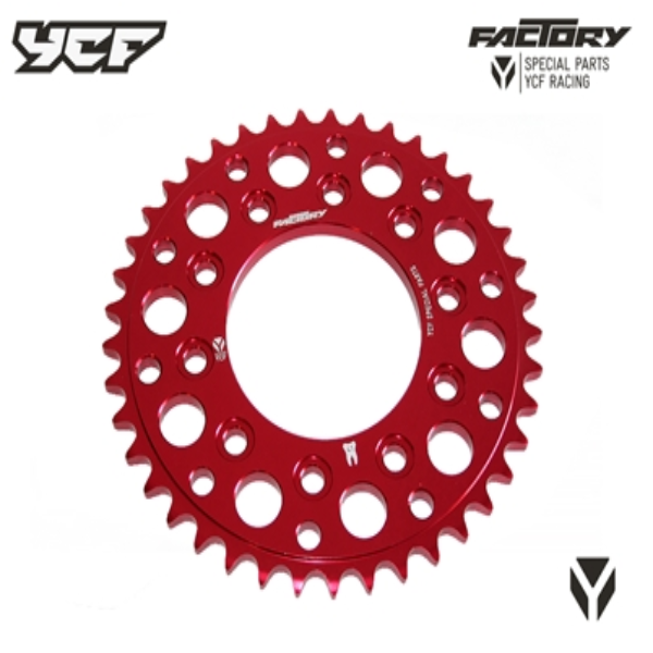 Cremalheira Aluminio 41T / 420H, C: Ø76mm / FF: 92mm, YCF / Pitbike