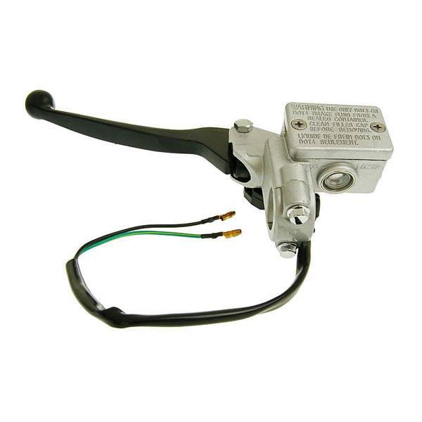 Bomba de travao ESQ / TRAS (Hidraulico da manete), c/ manete PRETA,(Banjo M10) UNIVERSAL