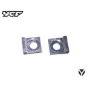 Esticador de Corrente (x2) (ALUminiO), Ø15mm, tipo quadrado, YCF, Pitbike