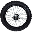 Jante Dianteira + Pneu 60/100-14 (1.40x14", Eixo 12mm) - Pitbike