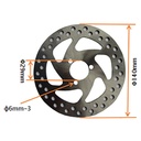 Disco travao traseiro 140mm (centro: Ø29mm / 3F / FF: 34,5mm), Tox (VR 50, QD06/QD07 - NOVA VERSAO) mini-ATV 49