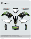 Kit autocolantes,  Monster YCF (Pilot 2018-2021 / Factory 2017-2021) / Pitbike